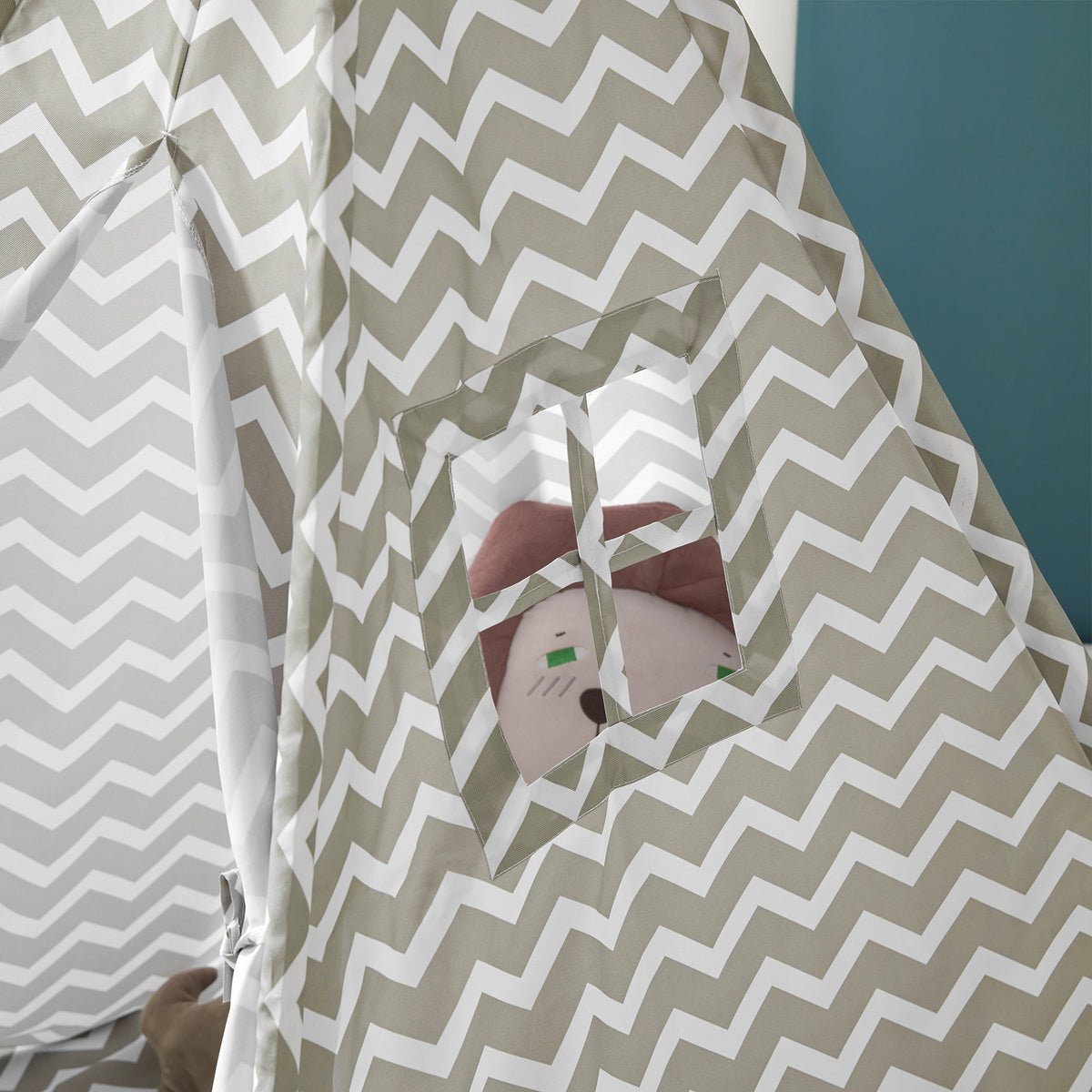 SoBuy OSS03, Children Play Tent Playhouse Kids Teepee Tipi with Floor Mat, White
