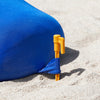 SoBuy OZT01-DB, Beach Tent Sun Shelter Beach Shelter Canopy Portable Beach Sun Shade with 2 Aluminum Poles, Blue