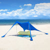 SoBuy OZT01-DB, Beach Tent Sun Shelter Beach Shelter Canopy Portable Beach Sun Shade with 2 Aluminum Poles, Blue