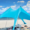 SoBuy OZT01-HB, Beach Tent Sun Shelter Beach Shelter Canopy Portable Beach Sun Shade with 2 Aluminum Poles, Blue