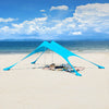SoBuy OZT01-HB, Beach Tent Sun Shelter Beach Shelter Canopy Portable Beach Sun Shade with 2 Aluminum Poles, Blue