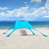SoBuy OZT01-HB, Beach Tent Sun Shelter Beach Shelter Canopy Portable Beach Sun Shade with 2 Aluminum Poles, Blue