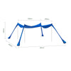 SoBuy OZT02-DB, Beach Tent Sun Shelter Beach Shelter Canopy Portable Beach Sun Shade with 4 Aluminum Poles, Blue