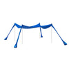 SoBuy OZT02-DB, Beach Tent Sun Shelter Beach Shelter Canopy Portable Beach Sun Shade with 4 Aluminum Poles, Blue