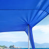 SoBuy OZT02-DB, Beach Tent Sun Shelter Beach Shelter Canopy Portable Beach Sun Shade with 4 Aluminum Poles, Blue