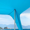 SoBuy OZT02-HB, Beach Tent Sun Shelter Beach Shelter Canopy Portable Beach Sun Shade with 4 Aluminum Poles, Blue