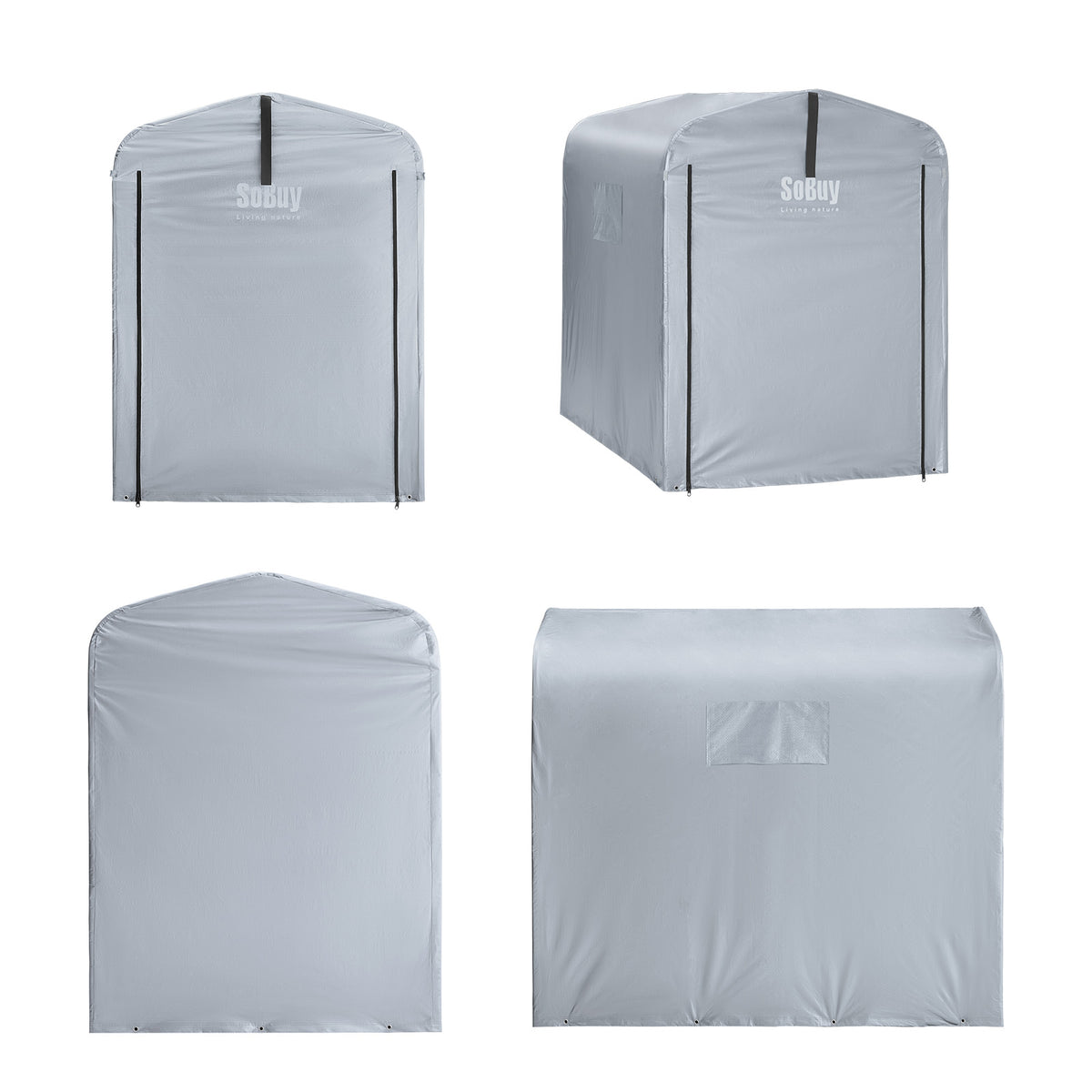 Pre-sale SoBuy SDA11-SIL, Outdoor Waterproof Bike Storage Cover Robust replacement tarp for SoBuy KLS11, Silver, 120x176x163cm