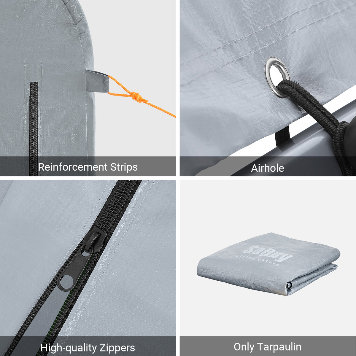 Pre-sale SoBuy SDA11-SIL, Outdoor Waterproof Bike Storage Cover Robust replacement tarp for SoBuy KLS11, Silver, 120x176x163cm