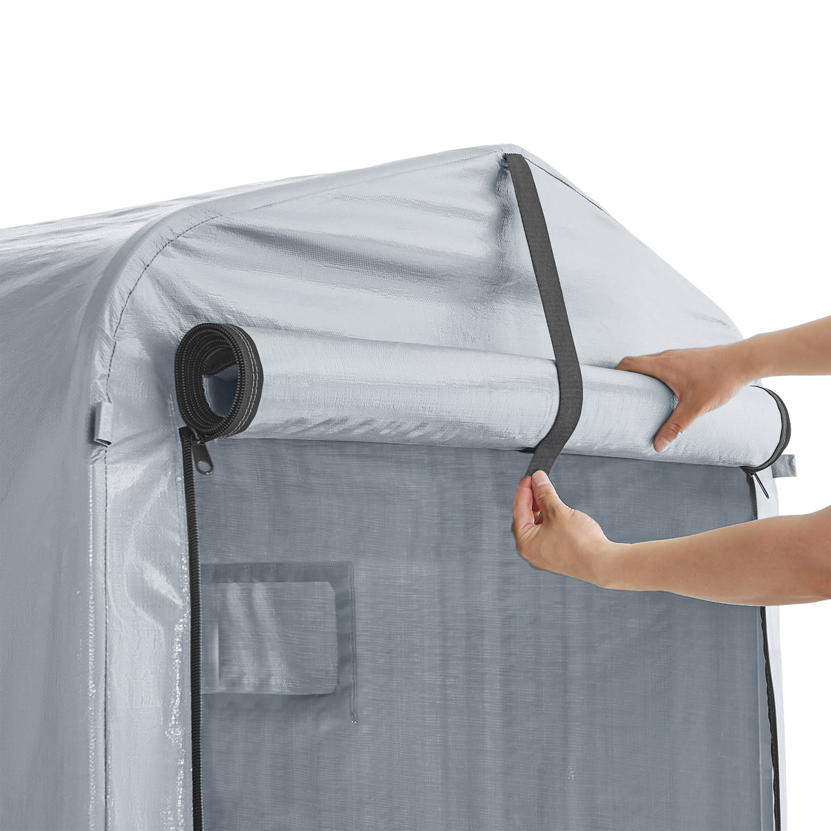 Pre-sale SoBuy SDA12-SIL, Outdoor Waterproof Bike Storage Cover, Robust replacement tarp for SoBuy KLS11-L, Silver, 159x219x165cm