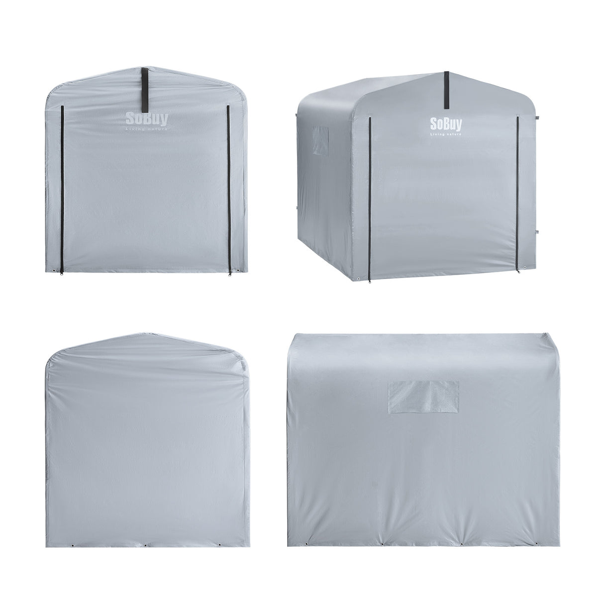Pre-sale SoBuy SDA12-SIL, Outdoor Waterproof Bike Storage Cover, Robust replacement tarp for SoBuy KLS11-L, Silver, 159x219x165cm