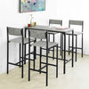 SoBuy OGT14-HG, Bar Set-1 Bar Table and 4 Stools, Home Kitchen Furniture Dining Set, Grey