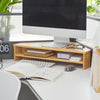 SoBuy BBF09-N, Triangle Bamboo Monitor Stand Computer Riser Desk Organizer, Wood