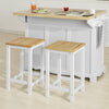 SoBuy FST29-WNx2, Set of 2 Wooden Kitchen Breakfast Bar Stool Dining Stool, White