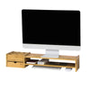 SoBuy BBF01-N, Bamboo Monitor Stand Computer Screen Monitor Riser Desk Organizer, Wood