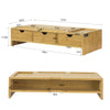 SoBuy BBF03-N, Bamboo Monitor Stand Computer Screen Monitor Riser Desk Organizer, Wood