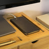 SoBuy BBF03-N, Bamboo Monitor Stand Computer Screen Monitor Riser Desk Organizer, Wood