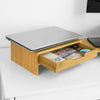 SoBuy BBF04-N, 2 Drawers Bamboo Computer Screen Monitor Stand Desk Organizer, Wood