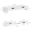 SoBuy BBF04-W, 2 Drawers Computer Screen Monitor Stand Desk Organizer, White