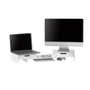 SoBuy BBF04-W, 2 Drawers Computer Screen Monitor Stand Desk Organizer, White