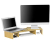 SoBuy BBF08-N, Bamboo Monitor Stand Computer Screen Monitor Riser Desk Organizer, Wood