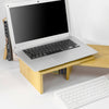 SoBuy BBF08-N, Bamboo Monitor Stand Computer Screen Monitor Riser Desk Organizer, Wood
