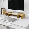 SoBuy BBF08-N, Bamboo Monitor Stand Computer Screen Monitor Riser Desk Organizer, Wood