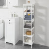 SoBuy BZR14-W, White 5 Tiers Bathroom Shelf Bathroom Storage Shelf Cabinet Unit, White