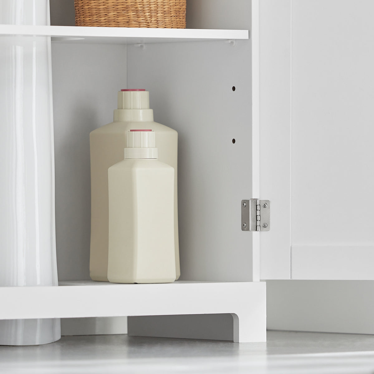 SoBuy BZR18-II-W, Under Sink Cabinet Bathroom Vanity Unit, Suitable for Pedestal Sinks, White
