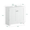 SoBuy BZR18-W, White Under Sink Bathroom Storage Cabinet with Doors, White