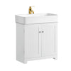 SoBuy BZR18-W, White Under Sink Bathroom Storage Cabinet with Doors, White