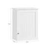 SoBuy BZR19-W, White Wall Mounted Single Door Bathroom Cabinet, White