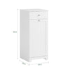 SoBuy BZR21-W, Laundry Cabinet Laundry Chest Bathroom Storage Cabinet with Laundry Basket White W40 x D38 x H90cm