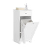 SoBuy BZR21-W, Laundry Cabinet Laundry Chest Bathroom Storage Cabinet with Laundry Basket White W40 x D38 x H90cm