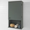 SoBuy BZR25-DG, Wall Mounted Single Door Bathroom Storage Cabinet, Grey