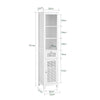 SoBuy BZR36-W, Bathroom Tall Cabinet Bathroom Cabinet Storage Cabinet with 3 Shelves 1 Drawer 1 Cabinet, White