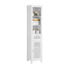 SoBuy BZR36-W, Bathroom Tall Cabinet Bathroom Cabinet Storage Cabinet with 3 Shelves 1 Drawer 1 Cabinet, White