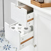 SoBuy BZR37-W, Bathroom Storage Cabinet Cupboard with 4 Drawers and 1 Door, White
