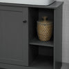 SoBuy BZR38-DG, Under Sink Cabinet Bathroom Storage Cabinet Bathroom Vanity Unit, Grey