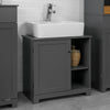 SoBuy BZR38-DG, Under Sink Cabinet Bathroom Storage Cabinet Bathroom Vanity Unit, Grey