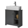 SoBuy BZR38-DG, Under Sink Cabinet Bathroom Storage Cabinet Bathroom Vanity Unit, Grey