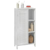 SoBuy BZR39-W, Bathroom Storage Cabinet Cupboard with 3 Shelves and 1 Shutter Door, White