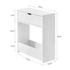 SoBuy BZR48-W, Bathroom Toilet Paper Roll Holder, Narrow Shelf Storage Cabinet, White