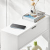 SoBuy BZR48-W, Bathroom Toilet Paper Roll Holder, Narrow Shelf Storage Cabinet, White