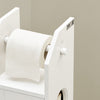 SoBuy BZR49-W, Free Standing Bathroom Toilet Paper Roll Holder, White
