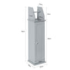 SoBuy BZR53-HG, Free Standing Bathroom Toilet Paper Roll Holder Storage Cabinet, Grey
