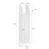 SoBuy BZR53-W, Free Standing Bathroom Toilet Paper Roll Holder Storage Cabinet, White