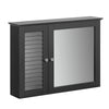 SoBuy BZR55-DG, Bathroom Wall Mounted Mirror Cabinet, Mirrored Storage Cabinet Unit,, Grey