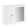 SoBuy BZR55-W, Bathroom Wall Mirror Cabinet, Mirrored Storage Cabinet Unit, White