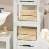 SoBuy BZR59-W, Bathroom Tall Cabinet Cupboard Bathroom Storage Cabinet, White