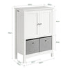 SoBuy BZR64-W, Bathroom Cabinet Bathroom Living Room Storage Cabinet Cupboard, White